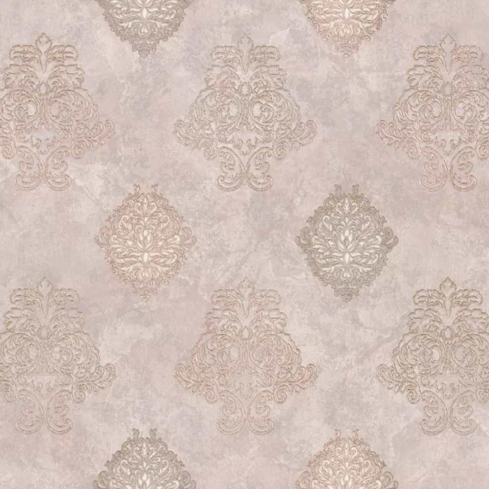 Обои Дамаск бежевый Euro Decor виниловые Allegra арт.910621
